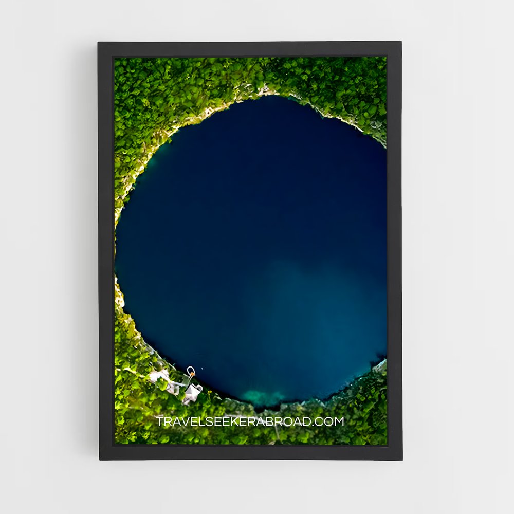 Poster Lac Azur – affiche Plongée en apnée (vue 2)